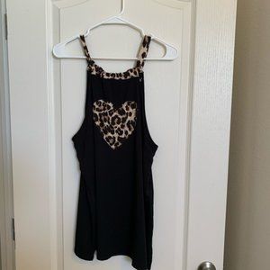 Cute tank top with cheetah print